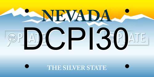 DCPI30 Nevada License Plate