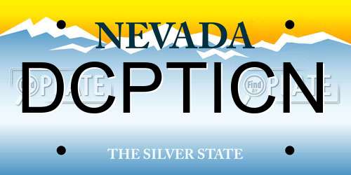 DCPTICN Nevada License Plate