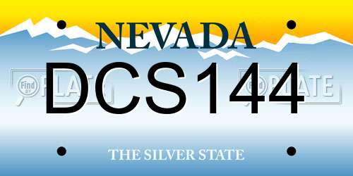 DCS144 Nevada License Plate