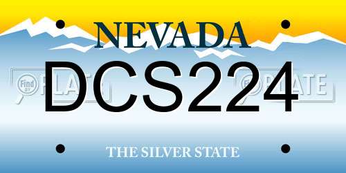 DCS224 Nevada License Plate