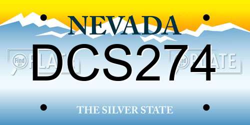 DCS274 Nevada License Plate