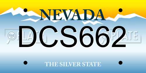 DCS662 Nevada License Plate