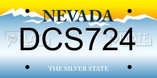 DCS724 Nevada License Plate