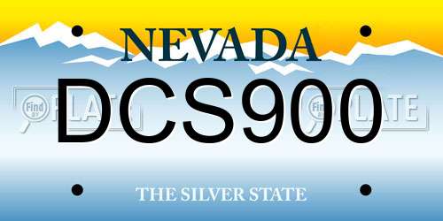 DCS900 Nevada License Plate