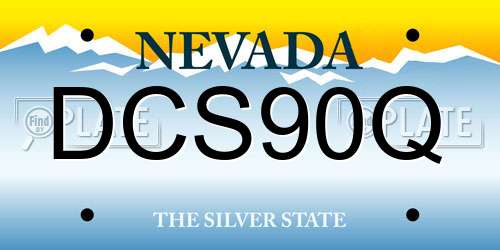 DCS90Q Nevada License Plate