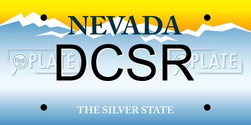 DCSR Nevada License Plate