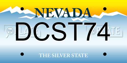 DCST74 Nevada License Plate