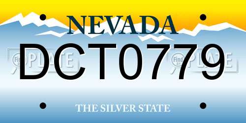 DCT0779 Nevada License Plate