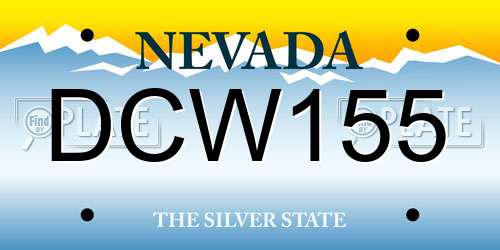 DCW155 Nevada License Plate