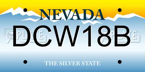 DCW18B Nevada License Plate