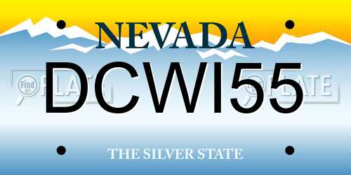 DCWI55 Nevada License Plate