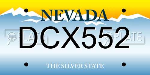 DCX552 Nevada License Plate