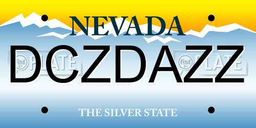 DCZDAZZ Nevada License Plate