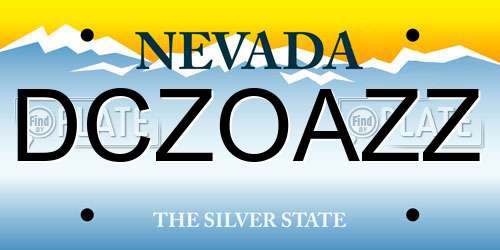 DCZOAZZ Nevada License Plate