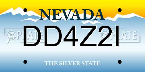 DD4Z2I Nevada License Plate