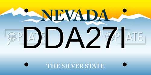 DDA27I Nevada License Plate