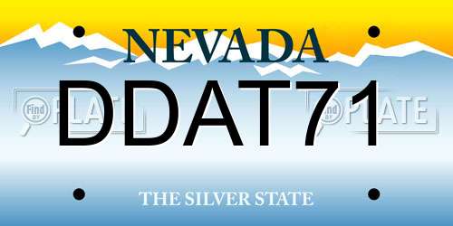DDAT71 Nevada License Plate