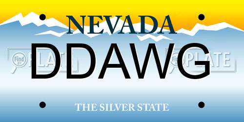 DDAWG Nevada License Plate