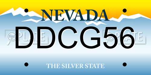 DDCG56 Nevada License Plate