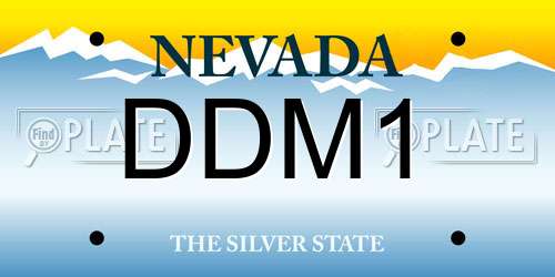 DDM1 Nevada License Plate