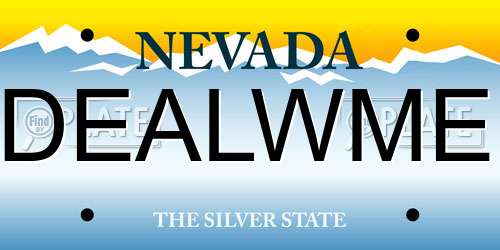 DEALWME Nevada License Plate