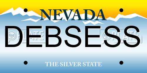 DEBSESS Nevada License Plate