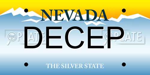 DECEP Nevada License Plate