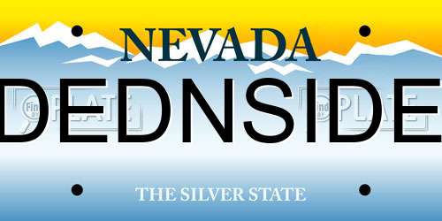 DEDNSIDE Nevada License Plate