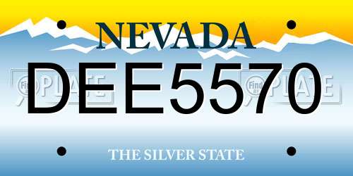 DEE5570 Nevada License Plate