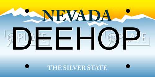 DEEHOP Nevada License Plate