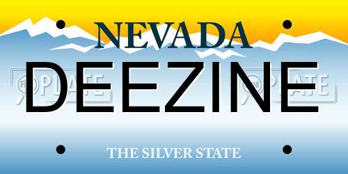 DEEZINE Nevada License Plate
