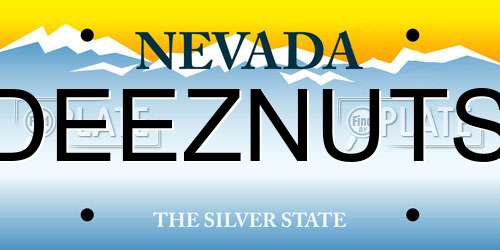 DEEZNUTS Nevada License Plate
