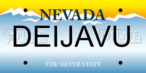 DEIJAVU Nevada License Plate