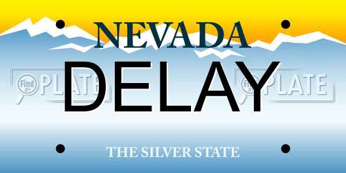 DELAY Nevada License Plate