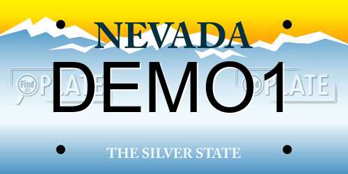 DEMO1 Nevada License Plate