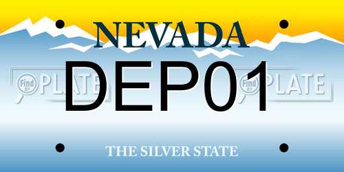 DEP01 Nevada License Plate