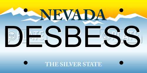 DESBESS Nevada License Plate