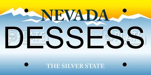 DESSESS Nevada License Plate