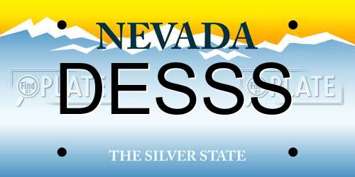 DESSS Nevada License Plate