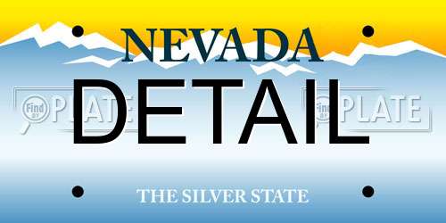 DETAIL Nevada License Plate