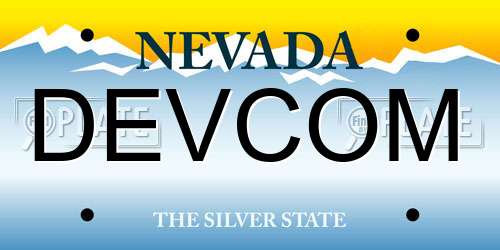 DEVCOM Nevada License Plate
