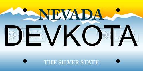 DEVKOTA Nevada License Plate