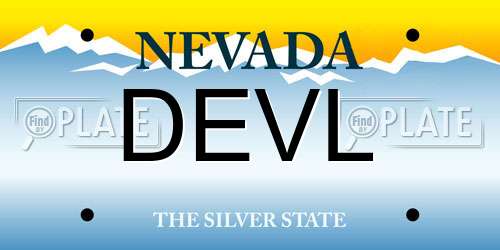 DEVL Nevada License Plate