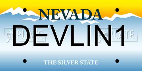 DEVLIN1 Nevada License Plate
