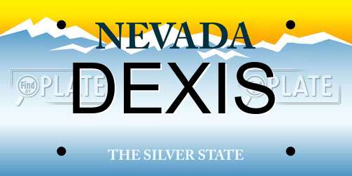 DEXIS Nevada License Plate