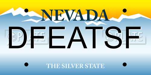 DFEATSF Nevada License Plate