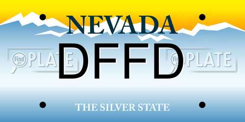 DFFD Nevada License Plate