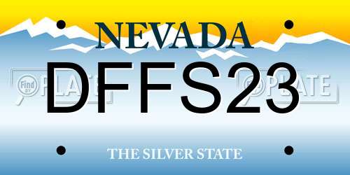DFFS23 Nevada License Plate