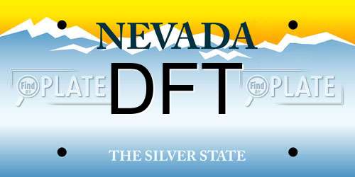DFT Nevada License Plate