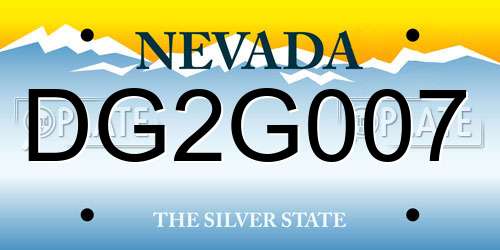 DG2G007 Nevada License Plate